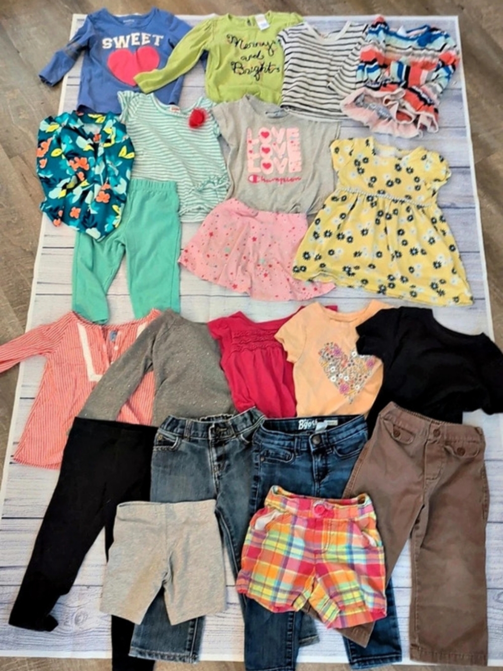 Girls 2T Clothing Lot Mostly Carter’s Tops Pants Everyday Clothes